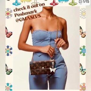 Louis Vuitton, Sarah, wallet, vintage monogram converted Crossbody